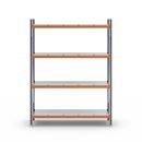 Hyllställ Aleyna, belastning per sektion 1600 kg, med stålhyllor, HxBxD 2500 x 1900 x 600 mm, grundsektion