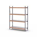 Hyllställ Aleyna, belastning per sektion 1600 kg, med stålhyllor, HxBxD 2500 x 1900 x 600 mm, grundsektion