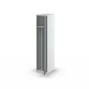 Klädskåp med mellanvägg Alvina, 1 sektion, ljusgrå/basaltgrå, bredd 400 mm, vridregel