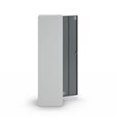 Klädskåp med mellanvägg Alvina, 1 sektion, ljusgrå/basaltgrå, bredd 400 mm, vridregel