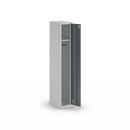 Klädskåp Alvina, 1 sektion, ljusgrå/basaltgrå, bredd 300 mm, vridregel