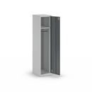 Klädskåp Alvina, 1 sektion, ljusgrå/basaltgrå, bredd 400 mm, cylinderlås
