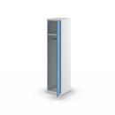 Klädskåp Alvina, 1 sektion, ljusgrå/ljusblå, bredd 400 mm, cylinderlås