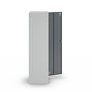 Städskåp Alvina, skiljevägg i mitten, ljusgrå/basaltgrå, cylinderlås