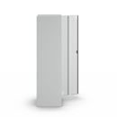 Städskåp Alvina, skiljevägg i mitten, ljusgrå, vridregel