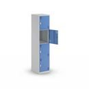 Skolskåp Alvina, 1 sektion, ljusgrå/ljusblå, bredd 400 mm, vridregel