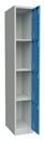 Skolskåp Alvina, 1 sektion, ljusgrå/ljusblå, bredd 300 mm, vridregel