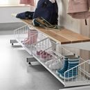 Klädfack Savalen, enkelsidig, B 900 mm, svart, modell A, utbyggnad