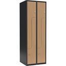 Z-skåp Fydor SMZ, BxDxH 600x550x1752 mm, 4 dörrar i 2 skåp, plant tak, ant/ek