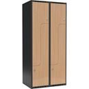 Z-skåp Fydor SMZ, BxDxH 800x550x1752 mm, 4 dörrar i 2 skåp, plant tak, ant/ek