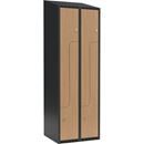 Z-skåp Fydor SMZ, 600x550x1900 mm, 4 dörrar i 2 skåp, sluttande tak, ant/ek