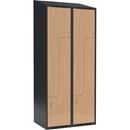Z-skåp Fydor SMZ, 800x550x1900 mm, 4 dörrar i 2 skåp, sluttande tak, ant/ek