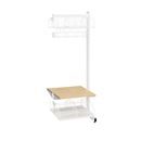 Klädfack Savalen, dubbelsidig, B 600 mm, vit, modell A, utbyggnad