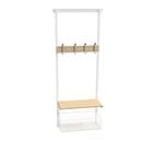 Klädfack Savalen, vägghängd, B 600 mm, vit, modell B, grund