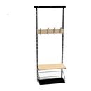 Klädfack Savalen, vägghängd, B 600 mm, svart, modell B, grund