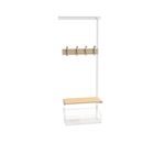 Klädfack Savalen, vägghängd, B 600 mm, vit, modell B, utbyggnad