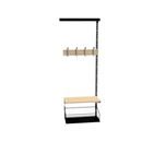 Klädfack Savalen, vägghängd, B 600 mm, svart, modell B, utbyggnad