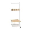 Klädfack Savalen, dubbelsidig, B 600 mm, vit, modell B, utbyggnad
