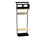 Klädfack Savalen, vägghängd, B 600 mm, svart, modell C, grund