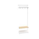 Klädfack Savalen, vägghängd, B 600 mm, vit, modell D, utbyggnad