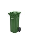 Soptunna av plast, DIN EN 840, 80 l, BxDxH 514 x 448 x 932 mm, grön
