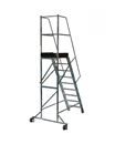 Mobil trappa med räcke, H 1800 mm, 9 steg