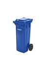 Stor soptunna av plast, volym 80 l, HxBxD 932x448x514 mm, blå