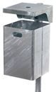 Papperskorg Isolde, volym 50 l, BxHxD 310 x 685 x 360 mm, integrerad askkopp