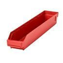 Lagerlåda Stemo 600x120x95 mm, 30-pack, röd