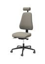 Kontorsstol LD 6340, med nackstöd, beige, utan armstöd