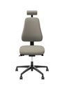 Kontorsstol LD 6340, med nackstöd, beige, utan armstöd
