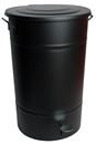 Soptunna av plåt, med fotpedal, 70 l, H 640 mm, svart