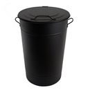 Soptunna av plåt, 115 l, H 780 mm, svart