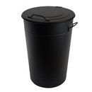 Soptunna av plåt, 115 l, H 780 mm, svart