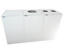 Källsorteringsskåp Diana med runt hål, 895x500x520 mm, vit/vit
