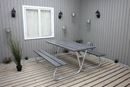 Picknickbord Robust, LxBxH 1750 x 1750 x 740 mm, grå