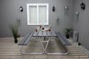 Picknickbord Robust, LxBxH 1750 x 1750 x 740 mm, grå