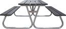 Picknickbord Robust, LxBxH 1750 x 1750 x 740 mm, grå