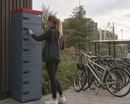 Laddskåp för elcykelbatterier Jonslund, höjd 1835 mm, 8 fack