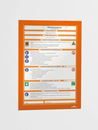 Självhäftande inforam DURAFRAME®, A4, orange, 10 st/fp