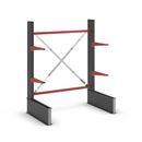Grenställ Attillo, enkelsidig, HxB 2000 x 1500 mm, arm 600 mm, grundsektion
