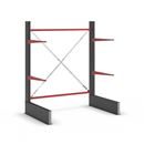 Grenställ Attillo, enkelsidig, HxB 2500 x 2000 mm, arm 1000 mm, grundsektion