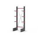 Grenställ Attillo, enkelsidig, HxB 3000 x 1000 mm, arm 600 mm, grundsektion