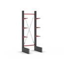 Grenställ Attillo, enkelsidig, HxB 3000 x 1000 mm, arm 600 mm, grundsektion