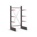 Grenställ Attillo, enkelsidig, HxB 3000 x 1500 mm, arm 1000 mm, grundsektion