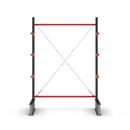 Grenställ Attillo, enkelsidig, HxB 3000 x 2000 mm, arm 600 mm, grundsektion