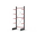 Grenställ Attillo, enkelsidig, HxB 4000 x 1500 mm, arm 1000 mm, grundsektion