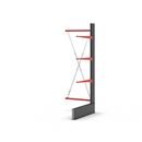 Grenställ Attillo, enkelsidig, HxB 3000 x 1000 mm, arm 1000 mm, utbyggnadssektion