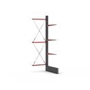 Grenställ Attillo, enkelsidig, HxB 3500 x 1000 mm, arm 1000 mm, utbyggnadssektion