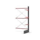 Grenställ Attillo, enkelsidig, HxB 3500 x 2000 mm, arm 1000 mm, utbyggnadssektion